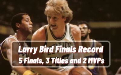 Larry Bird Finals Record: 5 Finals, 3 Titles and 2 MVPs